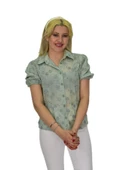 Kadın Brodeli Kısa Kol Bluz BGL-ST0371 - 4