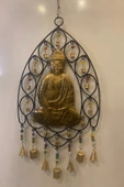 Deprem Zili Çanı Rüzgar Çanı Zili Feng Shui Budha Komple Metal Çanlı Bakır Büyük Boy Buda - 5