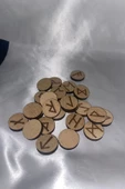 Rune Semboli Taşları Run Taşları Ahşap Rune Alfabesi Nordic Runes Dişbudak Ağacı thumbnail 2