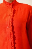Fırfır Detaylı Tunik Oranj - 4