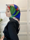 Quare Kristal Eşarp, Desenli Kristal Rayon Eşarp  01065  SİYAH thumbnail 3