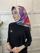 Quare Kristal Eşarp, Desenli Kristal Rayon Eşarp  01065  KOYU PUDRA thumbnail 2