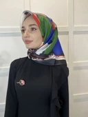 Quare Kristal Eşarp, Desenli Kristal Rayon Eşarp  01065  SİYAH thumbnail 2