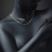 Küp Dorika Toplu 14 Ayar Altın Zincir Kolye thumbnail 5