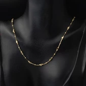 Küp Dorika Toplu 14 Ayar Altın Zincir Kolye thumbnail 3