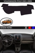 GUERRINO Torpido Koruma Halısı Siyah Kenar Renk Siyah Volkswagen Polo 2001-2009 ile Uyumlu thumbnail 1
