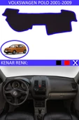 GUERRINO Torpido Koruma Halısı Siyah Kenar Renk Mavi Volkswagen Polo 2001-2009 ile Uyumlu thumbnail 3