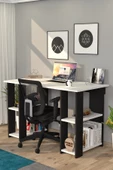 Moonlife Hipo Kitaplıklı Çalışma Masası Siyah - 1