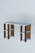 Moonlife Hipo Kitaplıklı Çalışma Masası Ceviz - 5