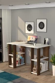 Moonlife Hipo Kitaplıklı Çalışma Masası Ceviz - 4