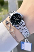 Casio CSISTE69 Kadranı Siyah Kordonu Gümüş Renk Hediye Paketli Kadın Kol Saati thumbnail 1