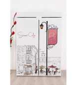 Basic Çelik Profilli Portatif Bez Dolap Cafe - 1