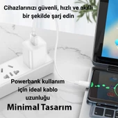 Coofbe Super Şarj 0.25cm 27W Type-C Şarj Kablosu Kısa Powerbank Kablosu Ultra Hızlı Şarj Kablosu - 3