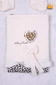 Babyhola Leopar Desen Kız Bebek Yenidoğan 8'li Tulum Seti 0-3 Ay Hediyelik Hastane Çıkışı 5016 - 8