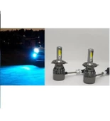 Motosiklet ,Otomobil Far Ampülü H4 Led Xenon Buz Mavi Renk 12/24V-48W(10800 Lümen)2 Adet_Supermoto thumbnail 1