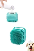 Şampuan Hazneli Kedi Ve Köpek Evcil Hayvan Yıkama Fırçası Silikon Evcil Hayvan Banyo Lifi 1 Adet thumbnail 2