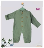 % 100 Organik Pamuklu Müslin Bebek Tulumu - Eoko-TEX Sertifikalı - 9