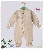 % 100 Organik Pamuklu Müslin Bebek Tulumu - Eoko-TEX Sertifikalı - 6