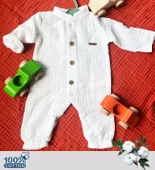 % 100 Organik Pamuklu Müslin Bebek Tulumu - Eoko-TEX Sertifikalı - 2