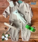 % 100 Organik Pamuklu Müslin Bebek Tulumu - Eoko-TEX Sertifikalı - 7