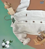 % 100 Organik Pamuklu Müslin Bebek Tulumu - Eoko-TEX Sertifikalı - 5