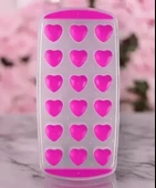 MyBru Pembe Slikon Tabanlı Kalpli 18 Hazneli Buz Kalıbı - 1