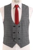 Regular Fit Yelekli Takım - 6