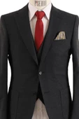 Yelekli Takım Elbise Slim Fit - 4