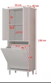 MODİLAYN Gamzem MUTFAK 55x138 cm Mutfak Erzak Kiler Depolama Düzenleyici Dolabı - 8