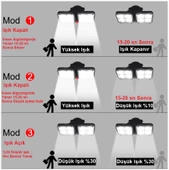 Alfalink Dış mekan için Solar Aydınlatma 120 LED, hareket sensörlü, IP65 su geçirmez,bahçe,şarjlı duvar lambası thumbnail 5