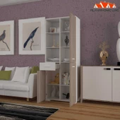 MODİLAYN CEVHER MUTFAK 3 Kapaklı Tek Çekmeceli Çok Amaçlı Mutfak Dolabı Cordoba,Beyaz - 1