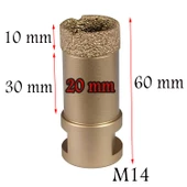 Granit Mermer Seramik Fayans Delici Panç 20 mm M14 Girişli thumbnail 2