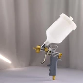 Metal Ahşap Plastik Yüzey Boyama Tabancası Üstten Depolu Havalı Boya Tabanca 600 ml 2.5 mm Uç - 4
