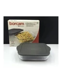 Paşabahçe 59034 Borcam Gri Kapaklı Fırın Tepsisi 22x22cm - 1