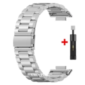 Huawei Watch Fit 4/Fit 4 Pro/Fit 3 Kordon Klipsli Metal Kordon 04 +Kısaltma Aparatı (Fit/Fit2 Uyumlu Değildir) - 11