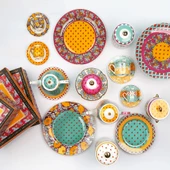 Lucky Art  Eliana Bone 27 cm 4'lüTabak Seti thumbnail 2