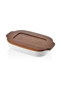 The Mia Woody Kapaklı Fırın Kabı 36x22 cm - 1