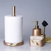 Selim Dekor Leaf Sıvılı Süngerlik Vizon-Altın thumbnail 3