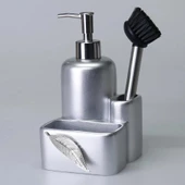 Selim Dekor Leaf Sıvılı Süngerlik Gümüş - 1