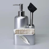 Selim Dekor Leaf Sıvılı Süngerlik Gümüş - 2