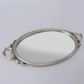 Selim Dekor Ahsen  Aynalı Tepsi Vizon - 2