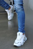 Runner Beyaz Beyaz Ortopedik Günlük Garantili Yürüyüş Koşu Sneaker Spor Ayakkabı Runner-1987 - 1