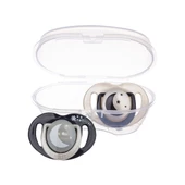 Mamajoo Sterilizasyon & Saklama Kutulu Black & Pearl Desenli İkili Ortodontik Emzik Gece & Gündüz / 6 Ay+ thumbnail 5