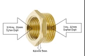 Sarı redüksiyon 1 x 3/4 Nipel, Rekor 1 Adet - 1
