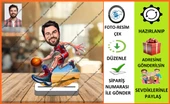 Basketbolcu Karikatür Biblo,Sevgiliye Hediye,Doğum Günü Hediyesi thumbnail 1