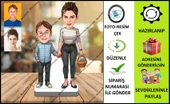 Anne-Çoçuk Karikatür Biblo,Sevgiliye Hediye,Doğum Günü Hediyesi thumbnail 1