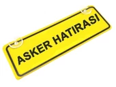 Asker Hatırası Sök-Tak Pratik yeni nesil Sarı Dekor Plaka - 1