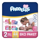 Paddlers Bebek Bezi 2 Numara Mini 44 Adet (3-6 Kg) Eko Paket thumbnail 1