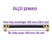 Sarmaşık Kulp Siyah Altın Gold 160 mm Kulp Mobilya Mutfak Dolabı Çekmece Dolap Kapak Kulpu Kulbu Metal Kulpları thumbnail 2