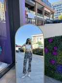 ZEBRA DESEN YÜKSEK BEL RAHAT PANTOLON - ZEBRA DESEN - 1